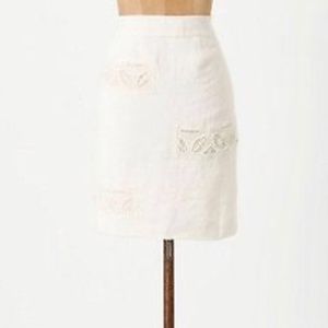 Anthropologie Moulinette Soeurs Linen Bonsai Skirt